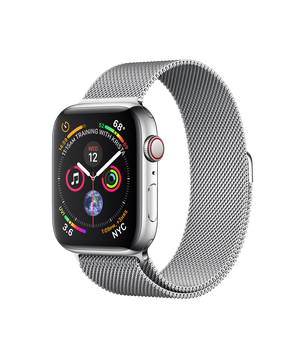Apple Watch Series 4 GPS + Cellular 44mm Stainless Steel Case with Milanese Loop (MTV42, MTX12)