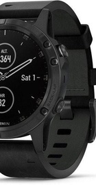Garmin Fenix 5 Plus Sapphire Black with Leather Band (010-01988-07)