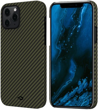 Pitaka MagEZ Case Twill for iPhone 12 Pro Max Black/Yellow (KI1205PM)