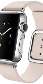 Apple Watch 38mm Stainless Steel Case with Soft Pink Modern Buckle (MJ372)