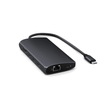Satechi USB-C Multiport Adapter 8K with Ethernet V3 Midnight (ST-P8KED)