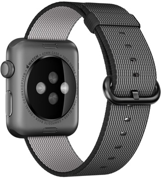 Apple Watch Sport 42mm Space Gray Aluminum Case with Black Woven Nylon (MMFR2)