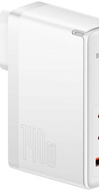 Baseus GaN5 Pro Fast Charger 2C+U 140W White w/Type-C to Type-C cable (CCGP100202)