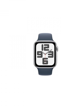 Apple Watch SE 2 GPS 40mm Silver Aluminium Case with Storm Blue Sport Band S/M (MRE13)