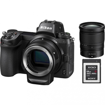 Nikon Z6 kit (24-70mm) + FTZ Mount Adapter + 64GB XQD (VOA020K009) (UA)