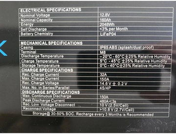 Extralink LiFePO4 12.8V 160Ah (EX.30462)