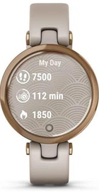 Garmin Lily Rose Gold Bezel with Light Sand Case and Silicone Band (010-02384-11)