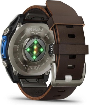 Garmin D2 Mach 2 47mm Titanium w. Oxford Brown Leather Band (010-02904-30/31)