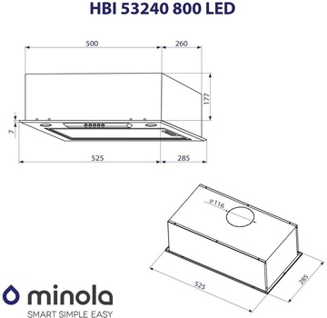 Minola HBI 53240 BL 800 LED