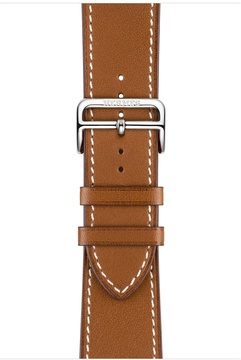 Apple Watch Hermes Series 4 GPS + Cellular 44mm Stainless Steel Case with Fauve Barenia Leather Single Tour Deployment Buckle (MU6T2)