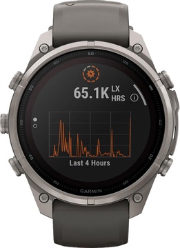 Garmin Fenix 9 Pro inReach Solar 47mm Titanium with Pebble Gray/Silver Gray Silicone Band (010-04338-00/01)