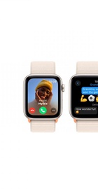 Apple Watch SE 2 GPS 44mm Starlight Aluminium Case with Starlight Sport Loop (MRE63)