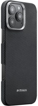 Pitaka Ultra-Slim Case Twill 600D for iPhone 16 Pro - Black/Grey (KI1601PA)