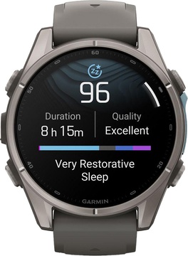 Garmin Fenix 9 43mm Titanium with Pebble Gray Silicone Band (010-04761-10/11)