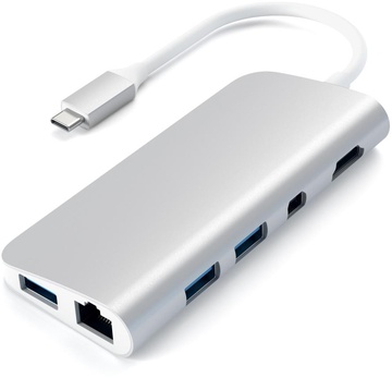 Satechi Aluminum Type-C Multimedia Adapter Silver (ST-TCMM8PAS)