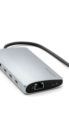 Satechi USB-C Multiport Adapter 8K with Ethernet V3 Silver (ST-P8KES)