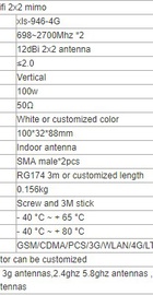 Anteniti 4G LTE MIMO 2x12 dbi With 2x3m Cable SMA connectors