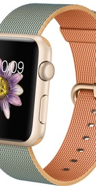 Apple Watch Sport 42mm Gold Aluminum Case with Gold/Royal Blue Woven Nylon (MMFQ2)