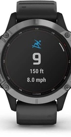 Garmin Fenix 6 Solar Silver with black band (010-02410-00)