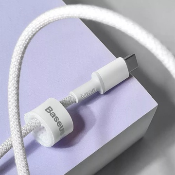 Baseus High Density Braided Fast Charging Data Type-C to Type-C 100W (1m) White