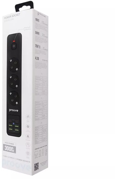 Proove Power Socket P-03 (3 розетки + 4 USB + 2 Type-C) 2М