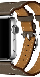 Apple Watch Hermes Leather Double Buckle Cuff 38mm/40mm/41mm/42mm Etoupe Swift (MNHR2)