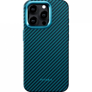 Pitaka MagEZ Case Pro 4 Twill 1500D Black/Blue for iPhone 15 Pro Max (KI1508PMPA)