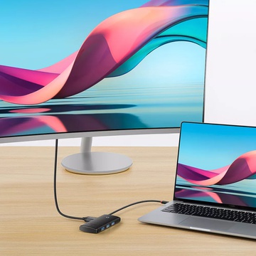 Baseus Lite Series 5-in-1 (Type-C to HDMI + 3xUSB 3.0 + PD) Black