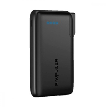 RAVPower Portable Charger with AC Plug 10500mAh Black RP-PB066