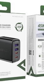 Acefast A61 45W (2USB-C + 2USB-A) Black