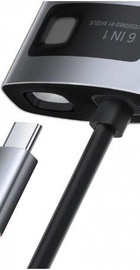 Baseus Metal Gleam Series 6-in-1 Multifunctional Type-C HUB  (3xUSB3.0 + 4KHD + RJ45 + Type-C) (CAHUB-CW0G)