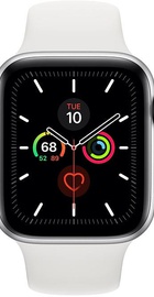 Apple Watch Series 5 GPS 44mm Silver Aluminum Case with White Sport Band (MWVD2) распак