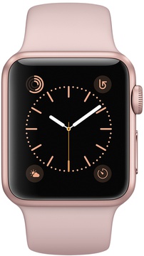 Apple Watch 38mm Series 2 Rose Gold Aluminum Case with Pink Sand Sport Band (MNNY2)
