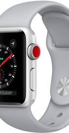 Apple Watch 38mm Series 3 GPS Silver Aluminum Case with Fog Sport Band (MQKU2)