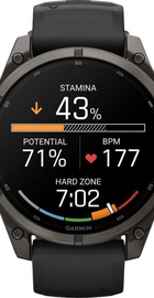 Garmin Fenix 9 47mm Carbon Gray DLC Titanium with Black Silicone Band (010-04762-10/11)
