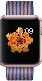 Apple Watch Sport 38mm Rose Gold Aluminum Case with Royal Blue Woven Nylon (MMF42)