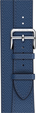 Apple Watch Hermes Barenia Leather Double Tour Regular 38mm/40mm/41mm/42mm Bleu Agate (MNHK2)