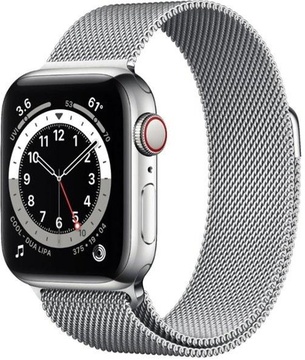 Apple Watch Series 6 GPS + Cellular 40mm Silver Stainless Steel Case with Milanese Loop (M02V3, M06U3)