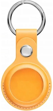Apple AirTag Leather Key Ring Yellow