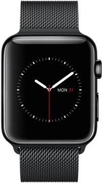 Apple Watch 42mm Space Black Stainless Steel Case with Space Black Milanese Loop (MMG22)