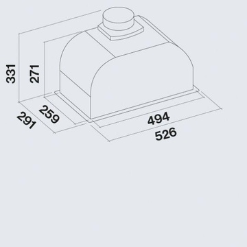 Falmec GRUPPO INCASSO PLUS 50 WHITE (800) (CGIW50.E26P2#EUB490F)