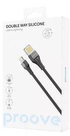 Proove Double Way Silicone Lightning 2.4A (1m) (black)