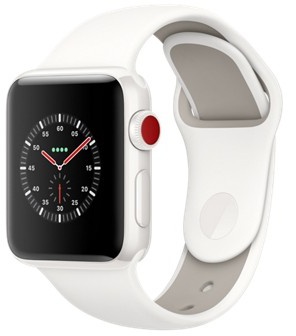 Apple Watch Edition 38mm Series 3 GPS + Cellular White Ceramic Case with Soft White/Pebble Sport Band (MQM32)