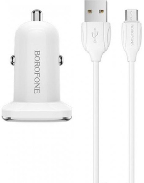 Borofone BZ12A Lasting Power QC3.0 18W 3A + micro-USB White