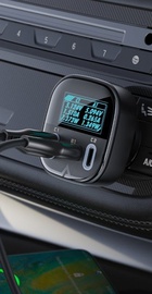 Acefast B5 101W  metal car charger with OLED smart display (AFB5B)