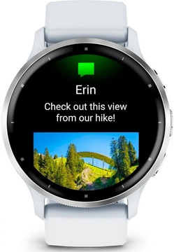 Garmin Venu 3 Silver Stainless Steel Bezel with Whitestone Case and Silicone Band (010-02784-00/50)