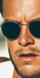 VMOERS Retro Small Round Sunglasses Men Vintage Brand Shades Male Black