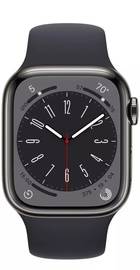 Apple Watch Series 8 GPS + Cellular 41mm Graphite Stainless Steel Case With Midnight Sport Band (MNJJ3)