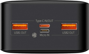 Baseus Bipow Digital Display Powerbank 20W 30000mAh Black (PPDML-N01)