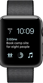 Apple Watch 42mm Series 2 Space Gray Aluminum Case with Black Woven Nylon (MP072)